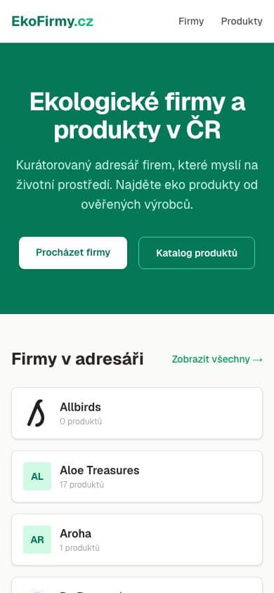Domovská stránka (mobile)